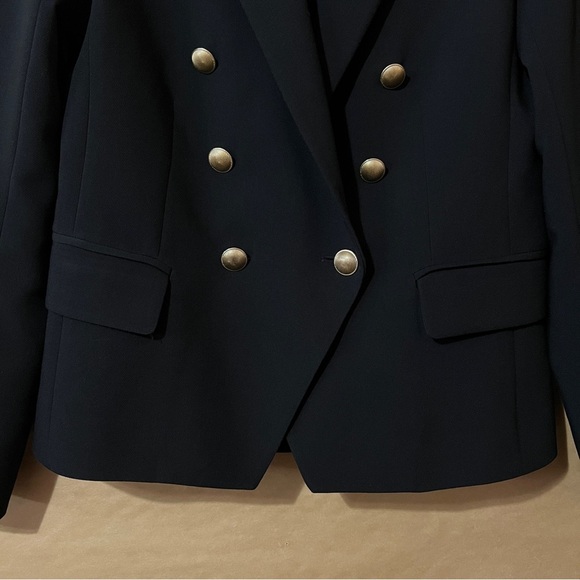 L'Agence | Kenzie Blazer Double Breasted Sculpted Jacket Black Size 8 - Picture 6 of 14